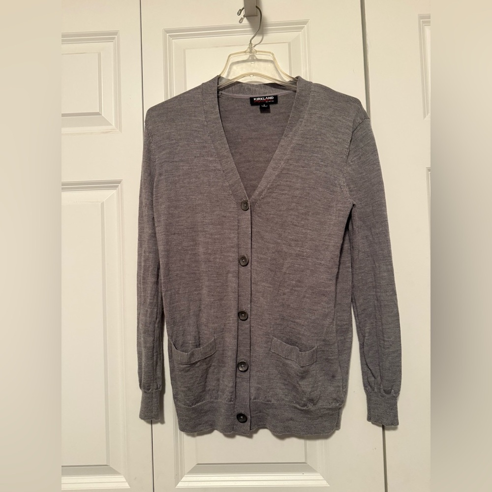 Gray Knit Cardigan